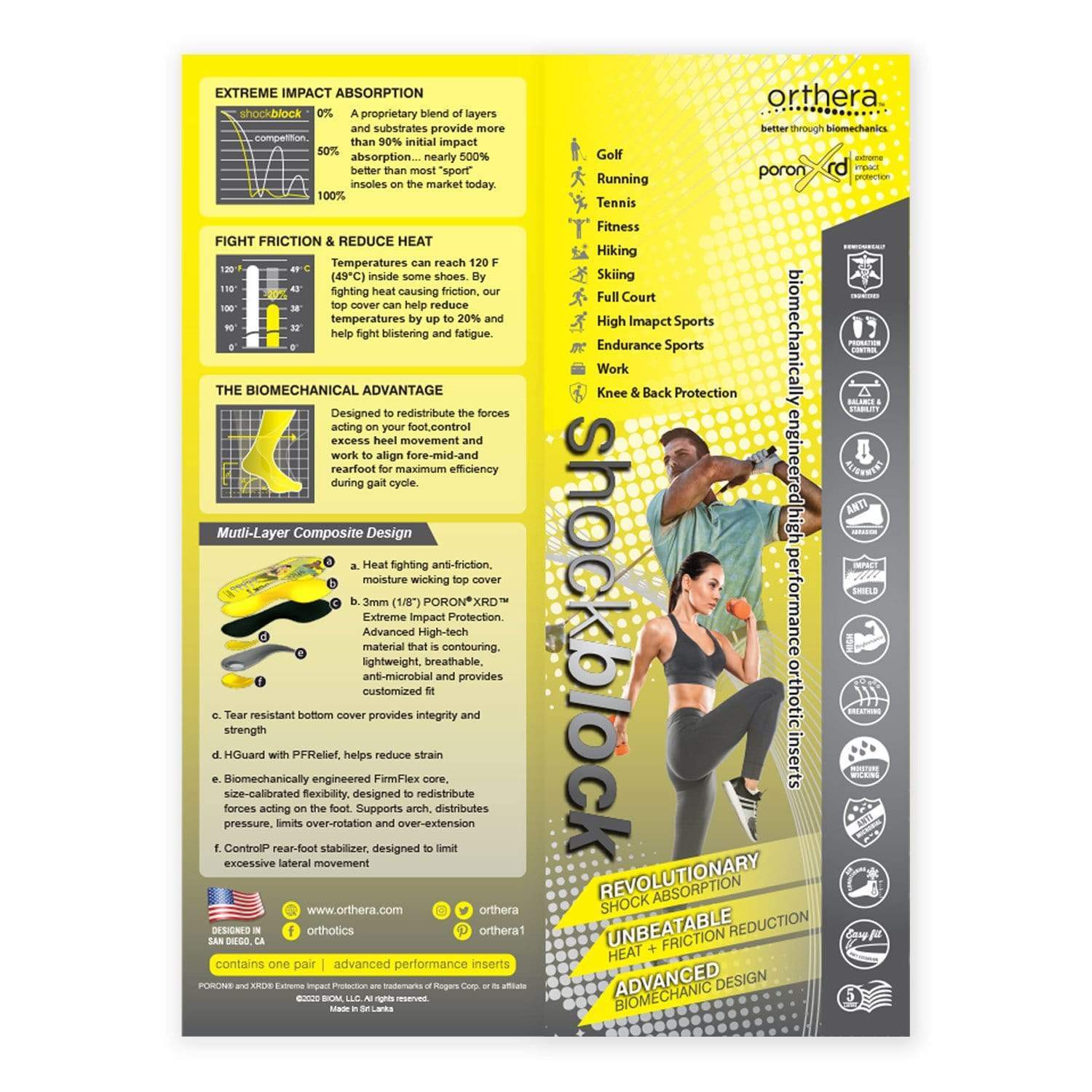 Orthera Performance Orthotics NEW! Shockblock