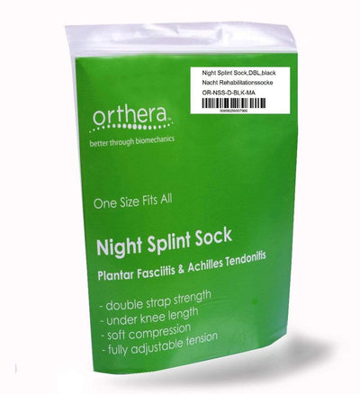 Orthera Accessories Night Splint Sock, dual, black Soft Night Splint Sock (dual strap)