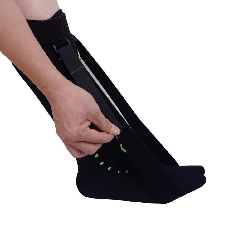 Night Splint Sock, dual strap, black - BIOM, LLC