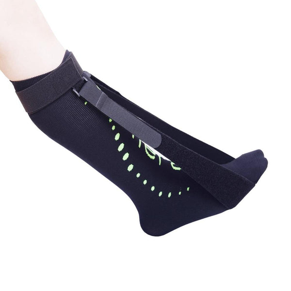Night Splint Sock, dual strap, black - BIOM, LLC